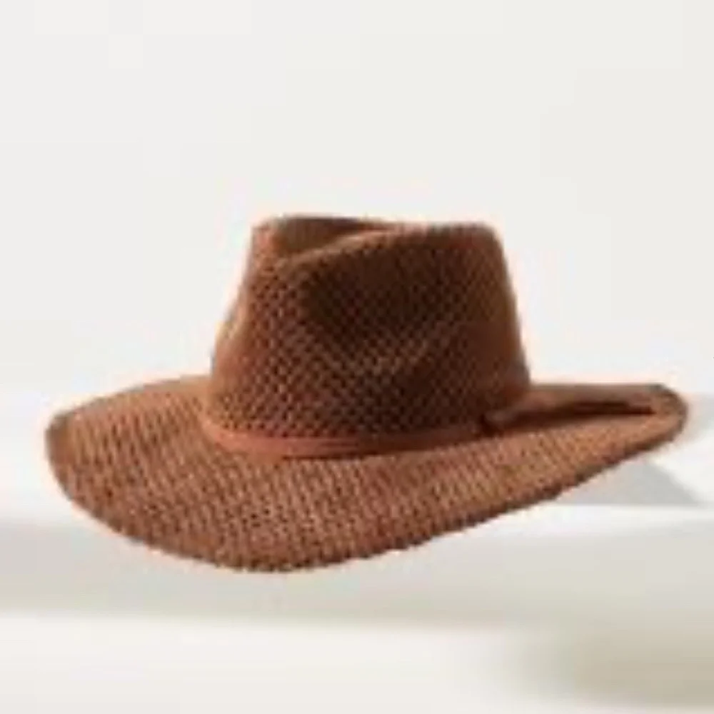 NWT Anthropologie Terry Brown Rancher Hat